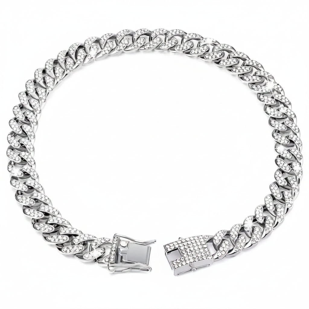 Collar Cadena Cubana Plata