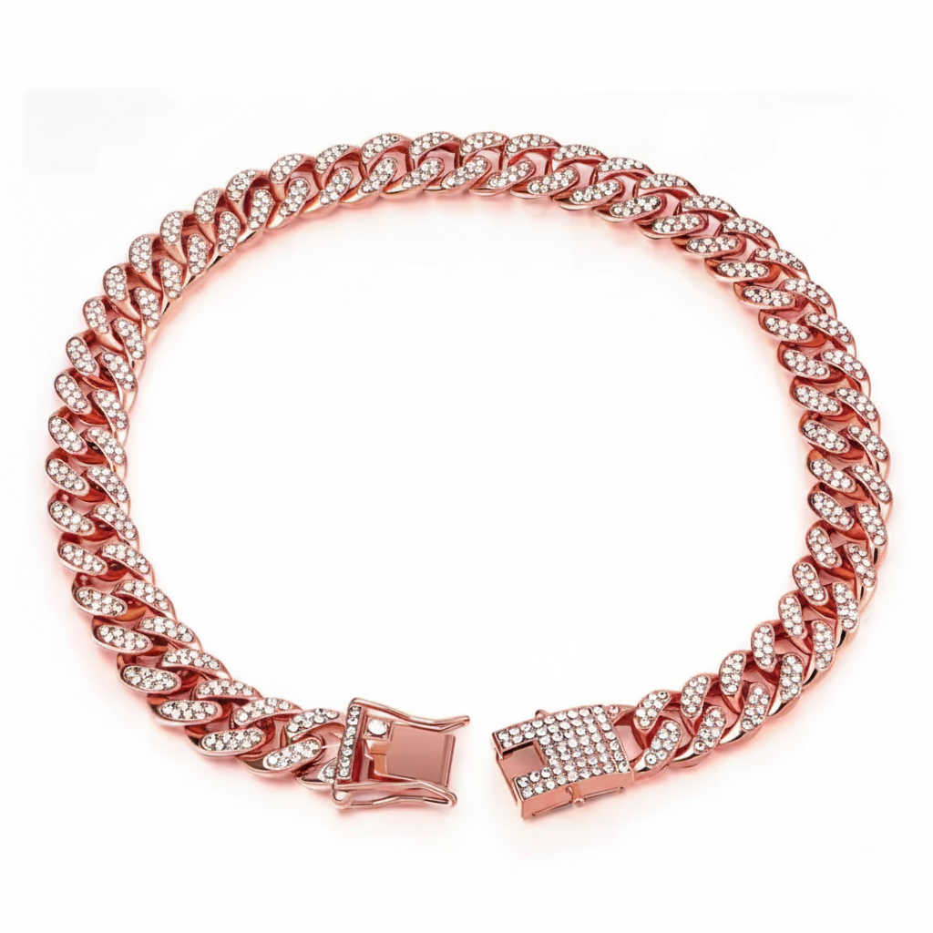 Collar Cadena Cubana Rosé