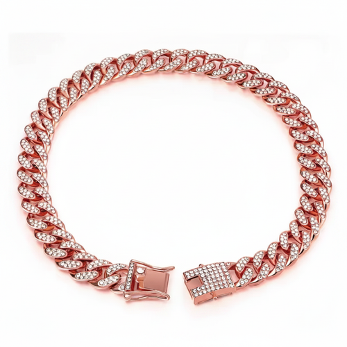 Collar Cadena Cubana Rosé